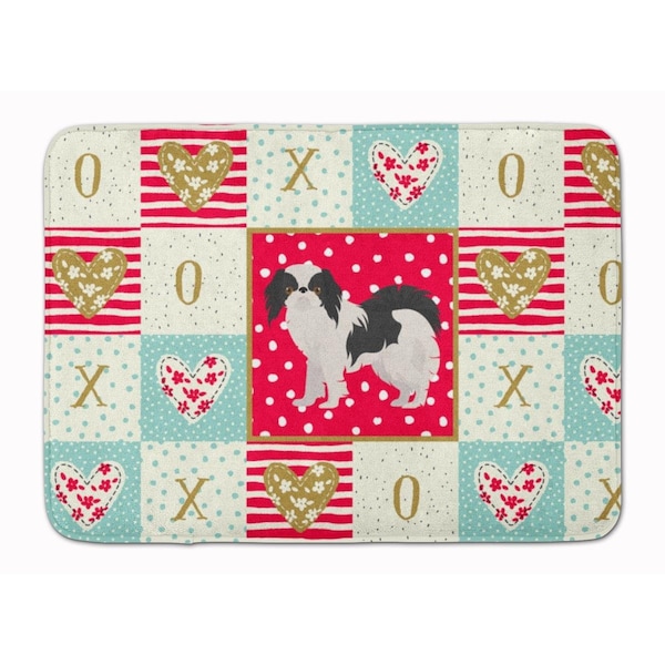 Carolines Treasures 19 x 27 in. Japanese Chin No.2 Love Machine Washable Memory Foam Mat CK5849RUG - main
